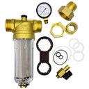Potrubný filter Micron 3/4&quot; s manometrom a vypúšťacím ventilom