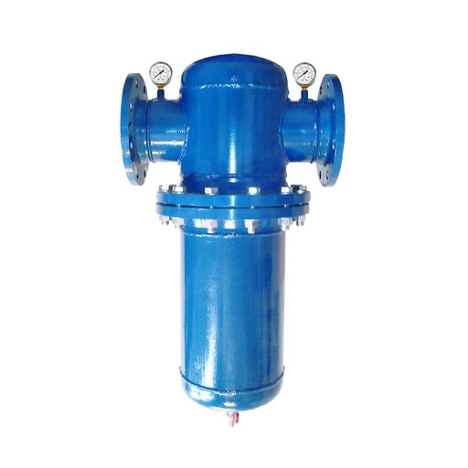 Prírubový priemyseľný filter DN80 s vypúšťacím ventilom 1/2&quot;