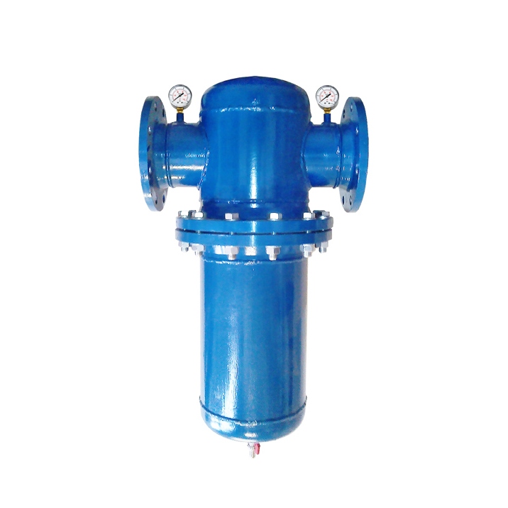 IndPrírubový priemyseľný filter DN100 s vypúšťacím ventilom 1/2&quot;