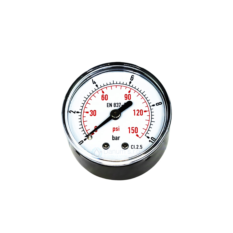 Manometer 1/4" zadným připojením - d50 | 10 bar