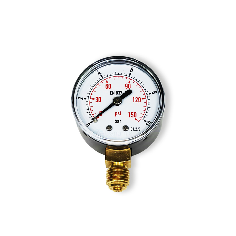 Manometer 1/4" spodným připojením - d50 | 10 bar