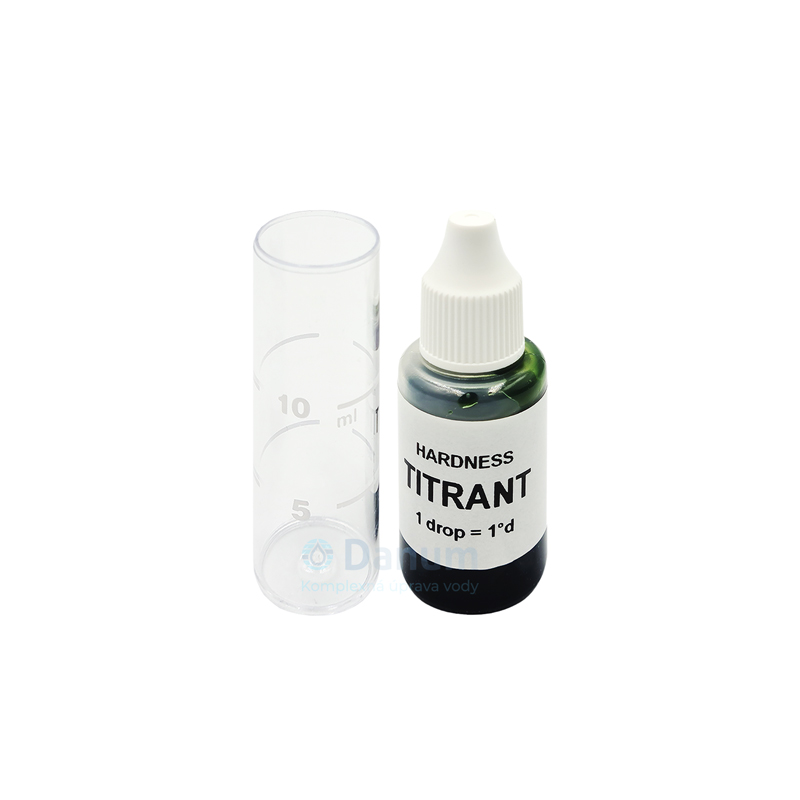 Kvapkový tester tvrdosti vody titračnou metódou - 1 fľaškový (15ml)