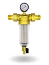 Potrubný filter Micron 1 s manometrom a vypúšťacím ventilom