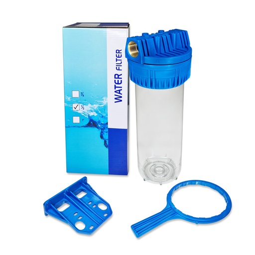 Průhledný potrubní filtr 1/2" - kompletní sada