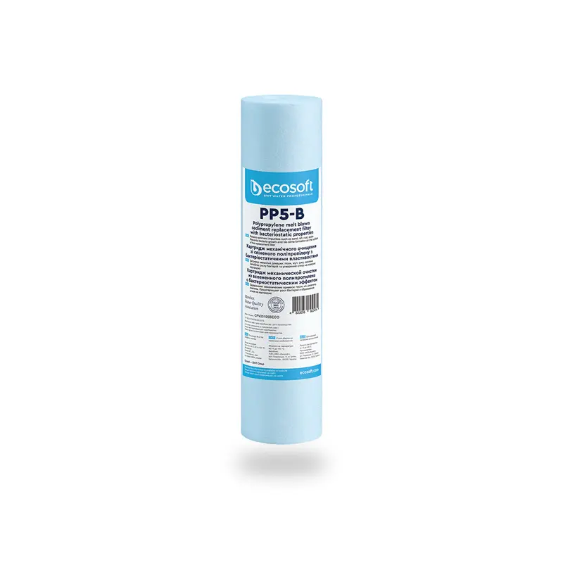 Ecosoft antibakteriální filtrační vložka - 2,5"×10", 5 µm, PP