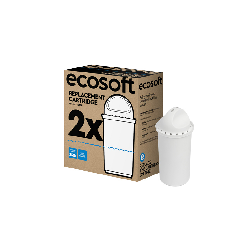 Sada 2 náhradných filtračných vložiek pre filtračnú kanvicu Ecosoft Slim