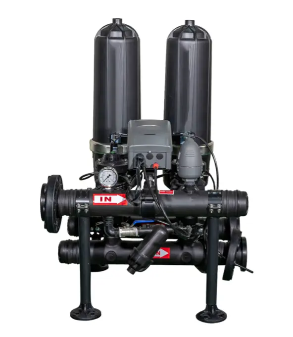 Průmyslový samočisticí filtr AquaSpin DN100 (4") – 48 m³/h, automatický proplach (vhodný pro studniční vodu)