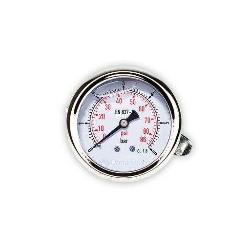 [MM-63/6K] Manometer 1/4" zadným připojením - d63 | 6 bar | glycerín