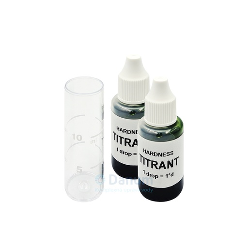 [ScaleDrop Duo] Kapkový tester tvrdosti vody titrační metodou - 2 lahvový set / 2 × 15 ml