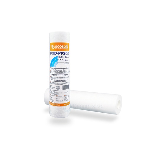 [ECO-PP20/5-DUAL] Dvojitá filtračná PP vložka 10” x 2,5” | Kombinovaná filtrácia - 20/5 µm